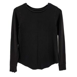 Universal Standard Long‎ Sleeve Rex Tee Black Cotton Modal Womens Size 00-0 /4XS
